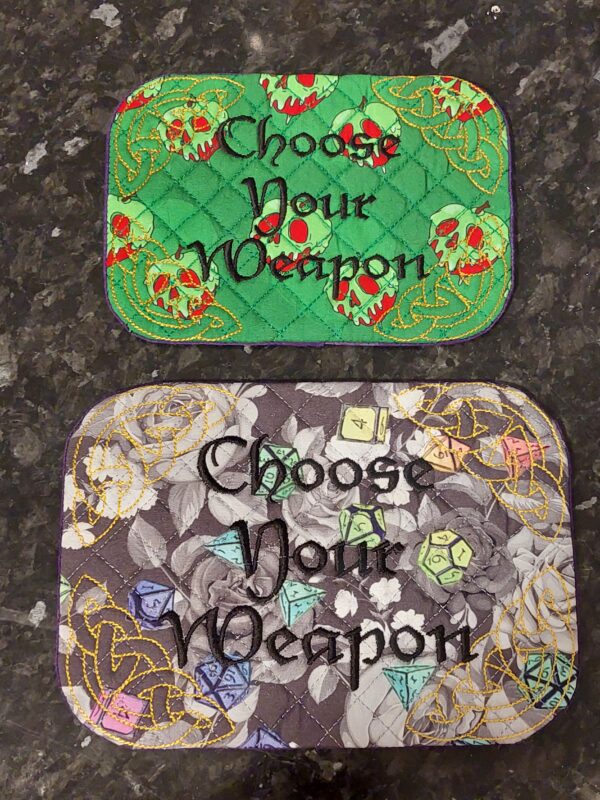 Choose Your Weapon Mug Rug