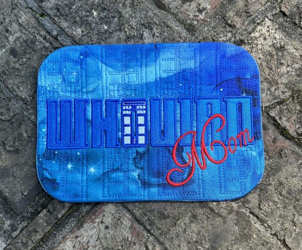 Dr. Space Time – Whovian Mom Mug Rug - Image 2