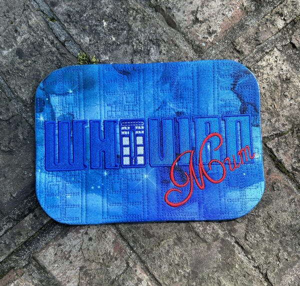 Dr. Space Time – Whovian Mum Mug Rug - Image 3