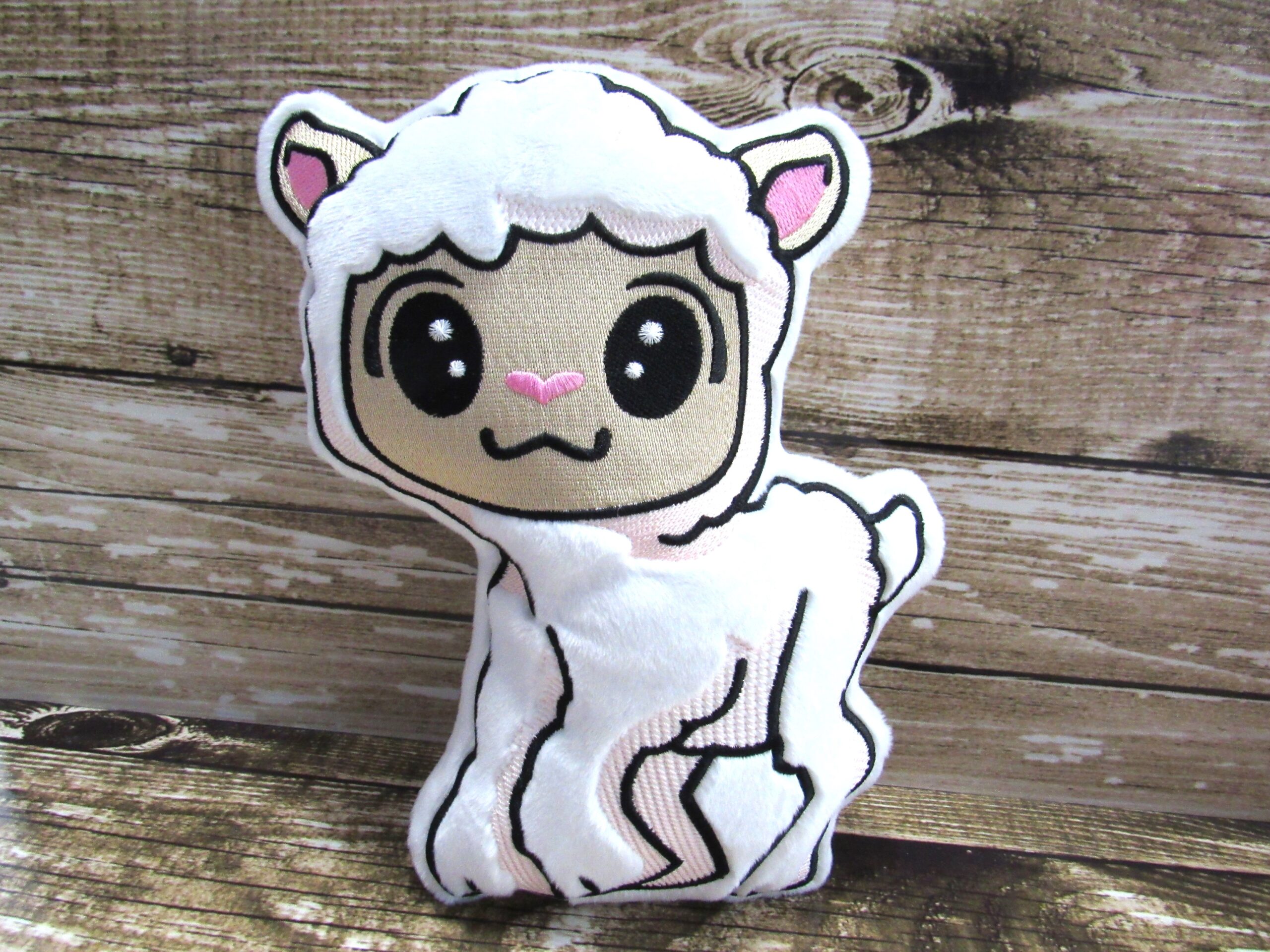 Chibi Lamb Stuffie – String Theory Fabric Art