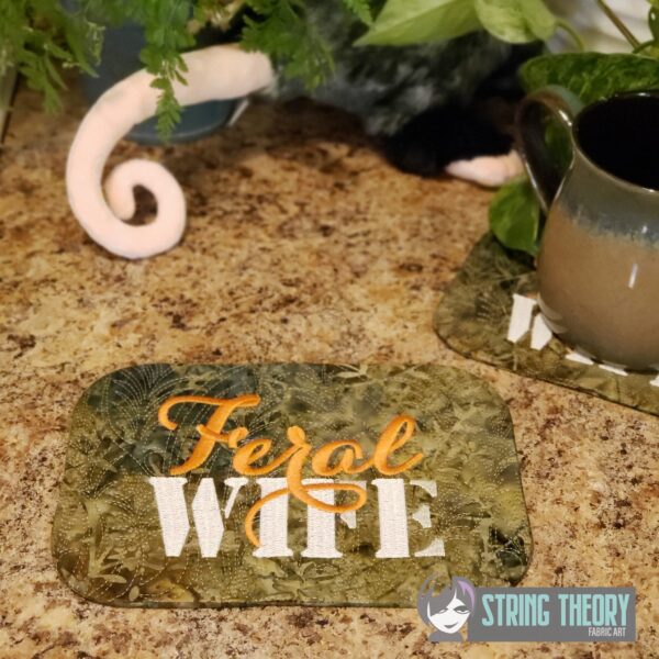 Feral Wife Mug Rug - Image 2