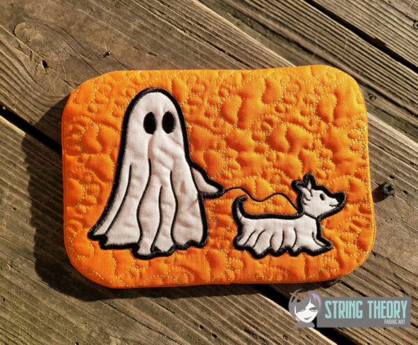 Ghost Walking Ghost Dog Mug Rug - Image 3