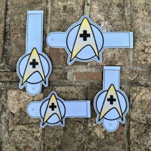 Star Trek Old School Science ITH wallet tabs machine embroidery design
