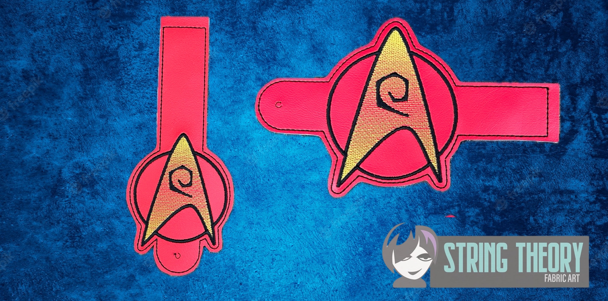 Star Trek Old School Engineering ITH wallet tabs machine embroidery design