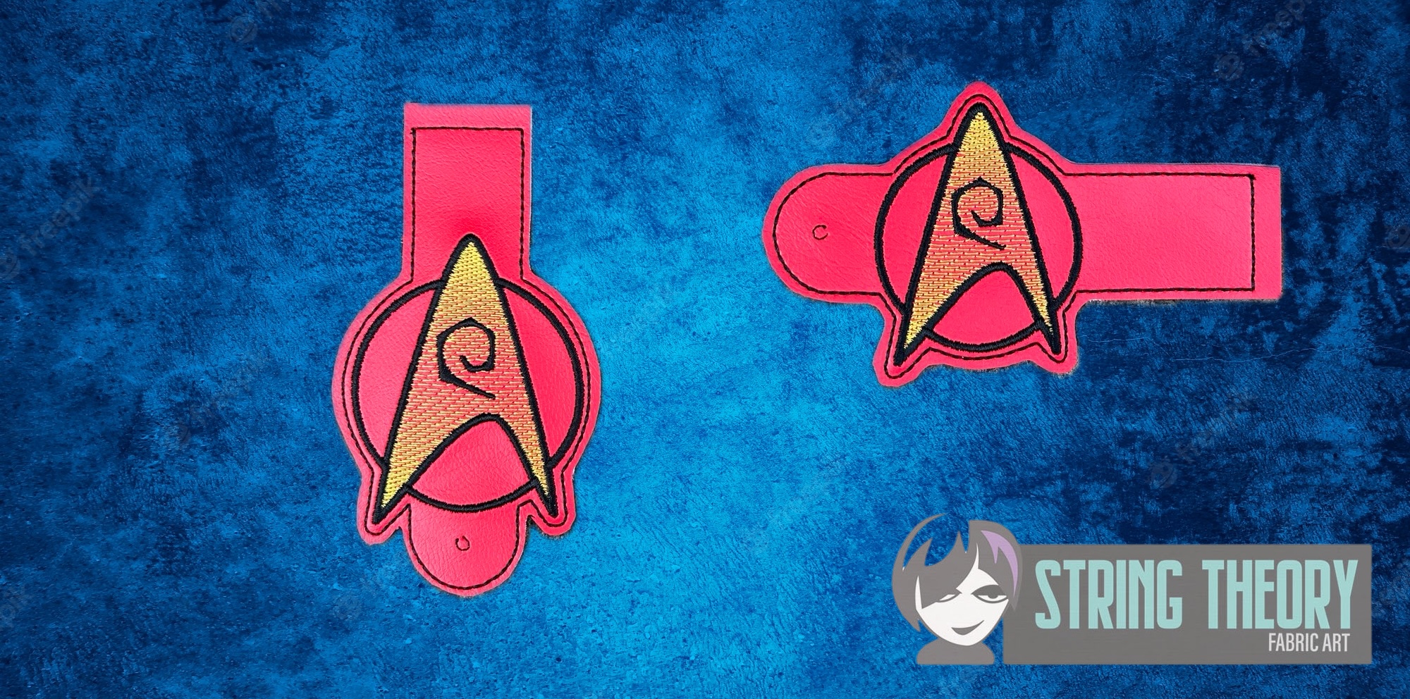 Star Trek Old School Engineering ITH wallet tabs machine embroidery design