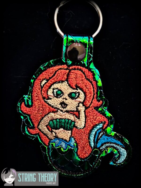 Shelly the Mermaid Beaches Snap Tab Key Fob