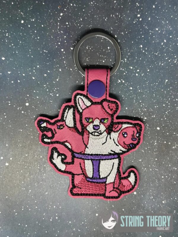 Yappy the Three Headed Dog Fresh Hell Snap Tap Key Fob