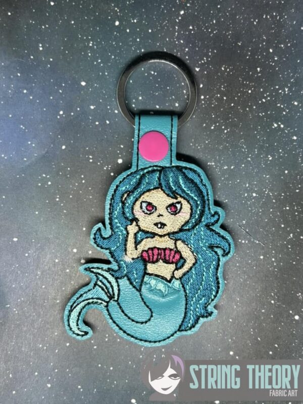 Shelly the Mermaid Assaulty Snap Tab Key Fob