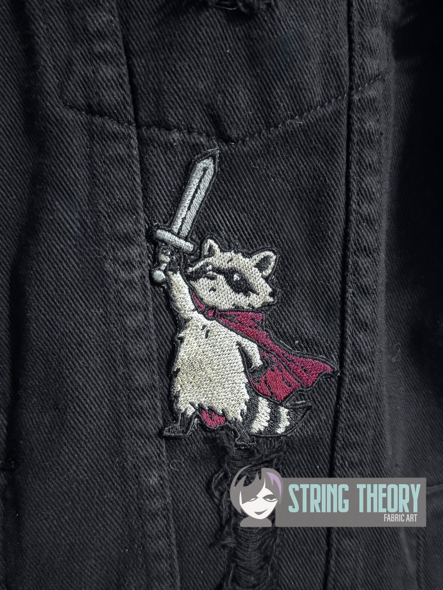 Shenanigan Racoon machine embroidery design