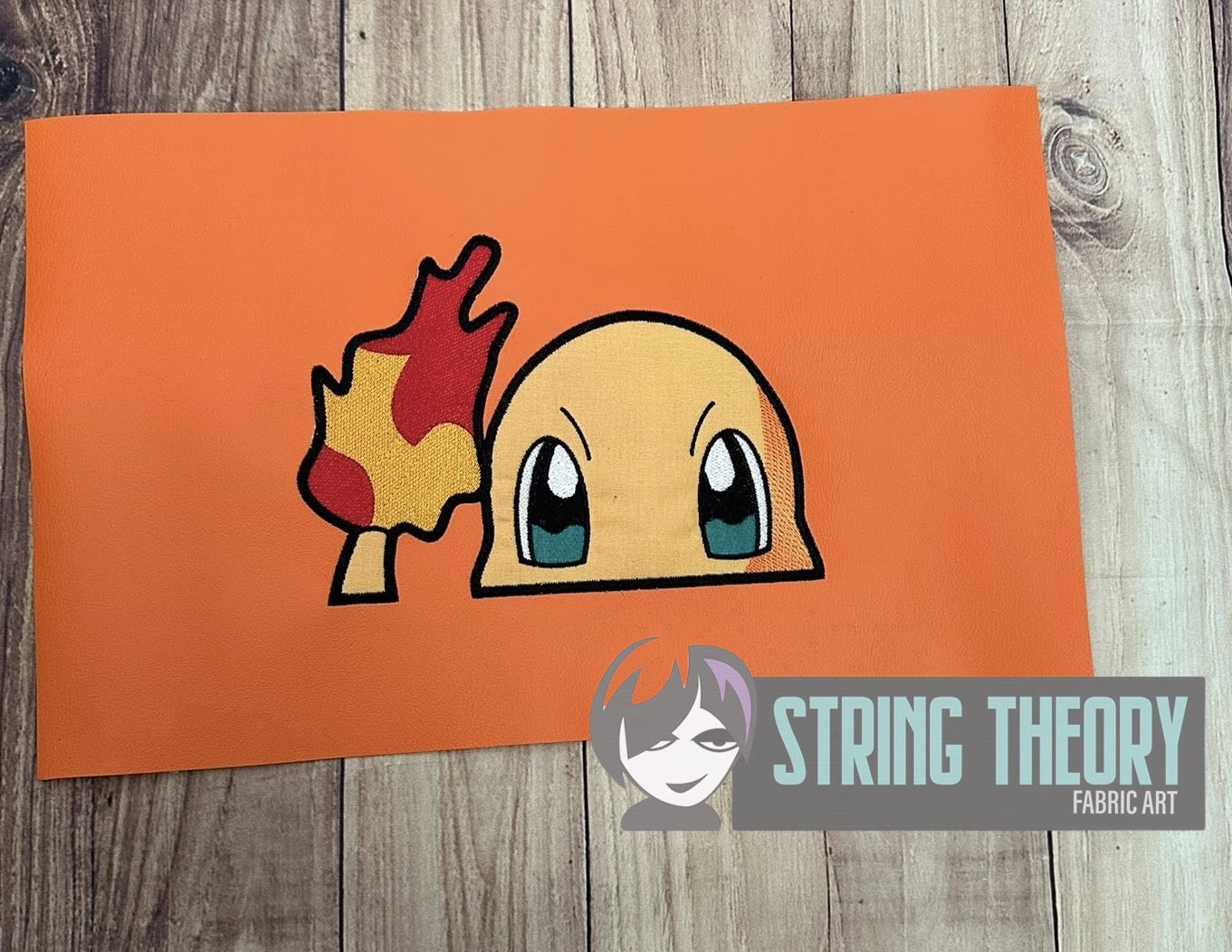 Charmander peeker ITH machine embroidery design