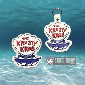 Krusty Krab SpongeBob SquarePants ITH Machine Embroidery Design