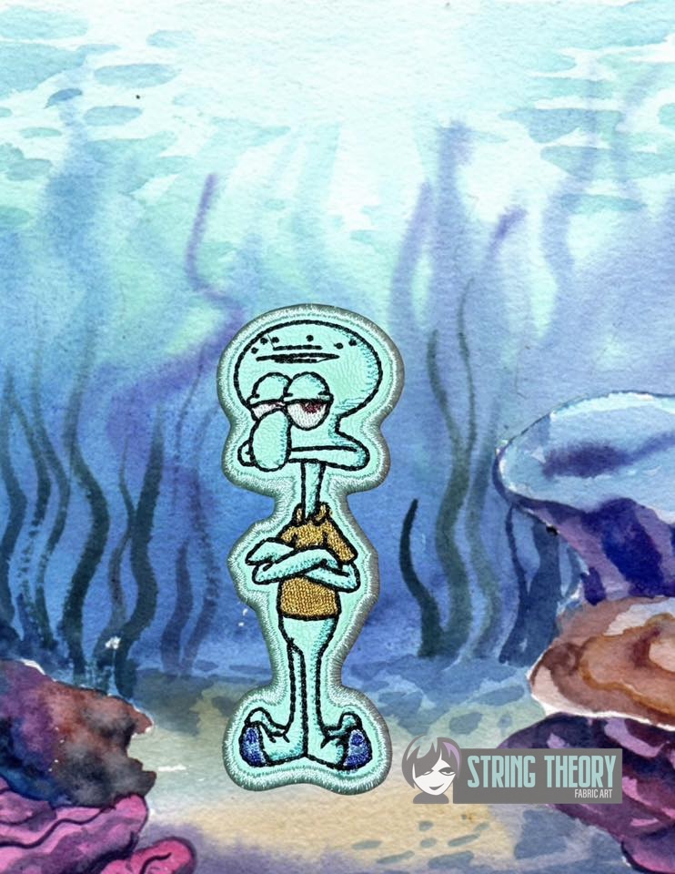 SpongeBob SquarePants Squidward ITH Machine Embroidery Design
