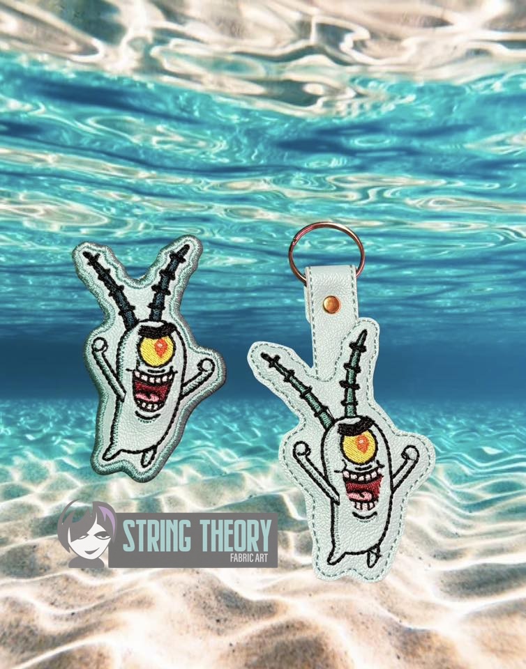 Sheldon J. Plankton SpongeBob SquarePants ITH Machine Embroidery Design