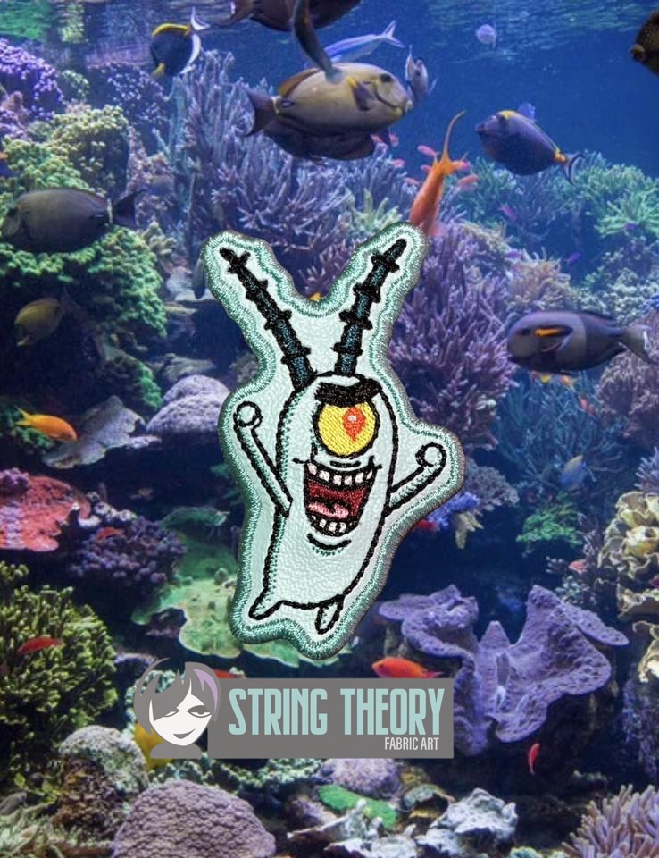 Sheldon J. Plankton SpongeBob SquarePants ITH Machine Embroidery Design