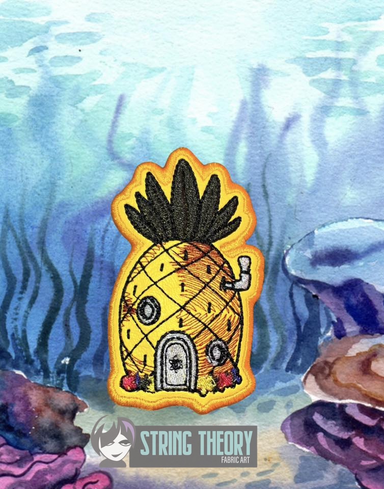 Pineapple House SpongeBob SquarePants ITH Machine Embroidery Design