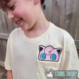 Jigglypuff peeker ITH machine embroidery design