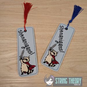 Shenanigan 2ith bookmark machine embroidery pattern