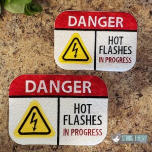 In My Hot Flash Era Mug Rug ITH Machine Embroidery Design