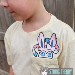 Sylveon peeker ITH machine embroidery design