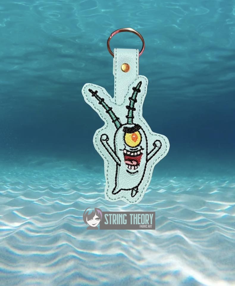 Sheldon J. Plankton SpongeBob SquarePants ITH Machine Embroidery Design