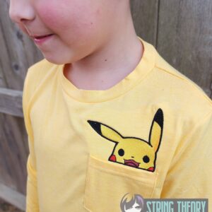 PIkachu peeker ITH machine embroidery design