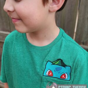 Bulbasaur peeker ITH machine embroidery design