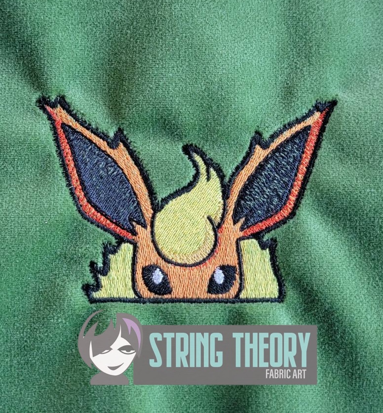 Flareon peeker ITH machine embroidery design