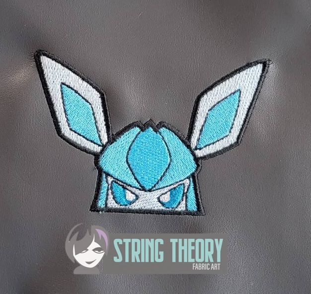 Glaceon peeker ITH machine embroidery design
