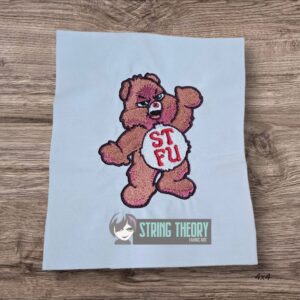 STFU Bear - Don't Care Bear machine embroidery design