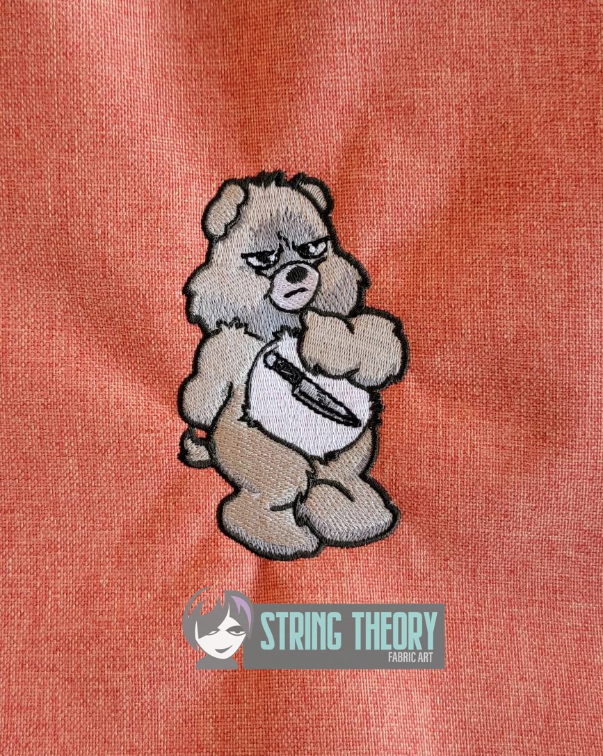 Cut A Bitch Bear - Don't Care Bear machine embroidery design