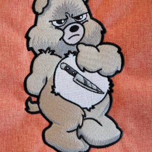Cut A Bitch Bear - Don't Care Bear machine embroidery design