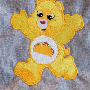Fiesta Bear - Don't Care Bear machine embroidery design