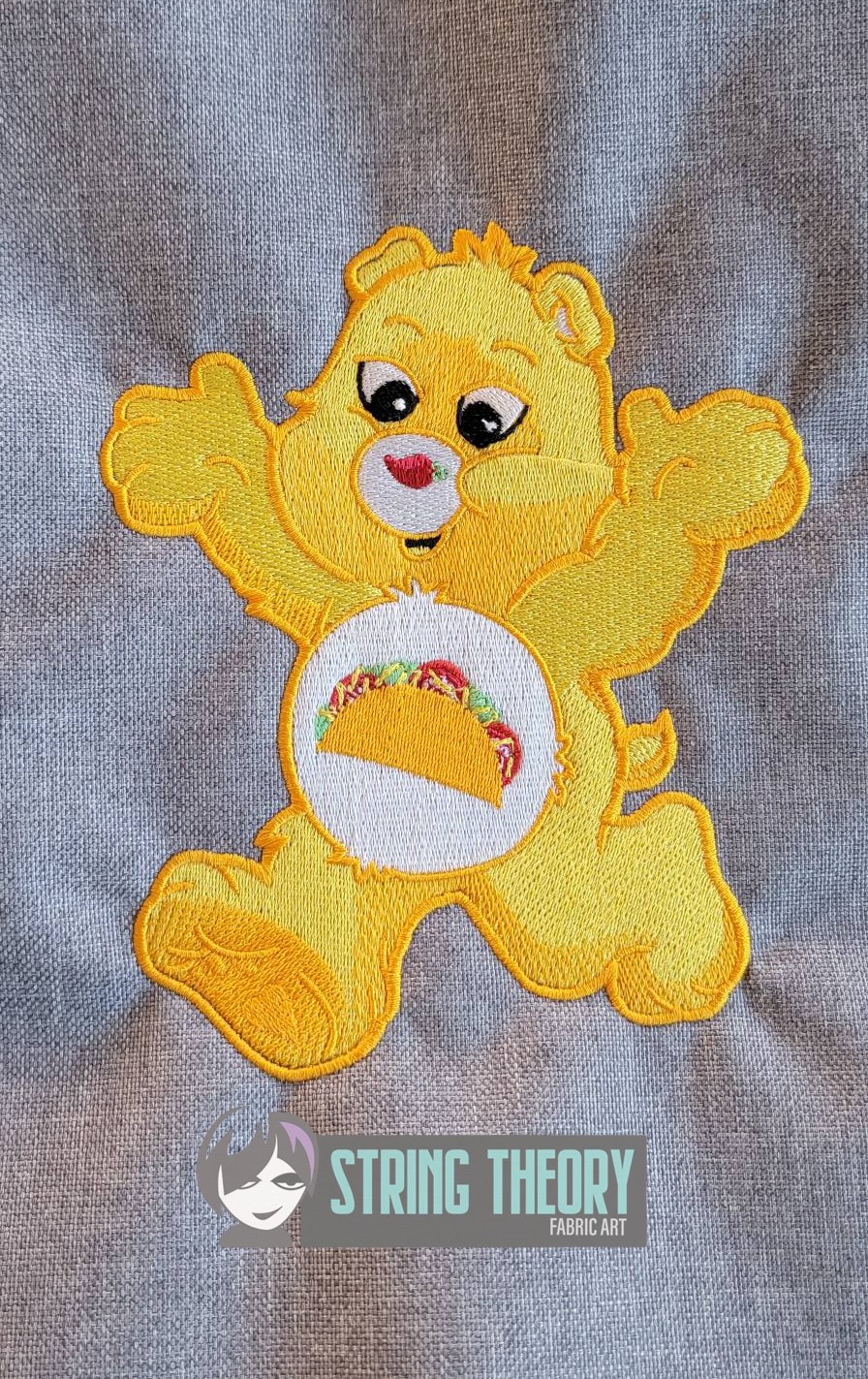 Fiesta Bear - Don't Care Bear machine embroidery design