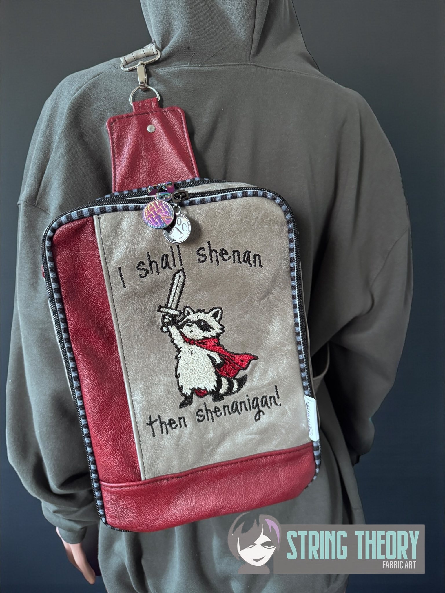 Shenanigan Racoon machine embroidery design