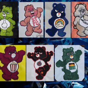 Don't Care Bear machine embroidery design Bundle