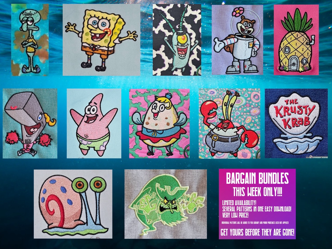 SpongeBob SquarePants Machine Embroidery Design