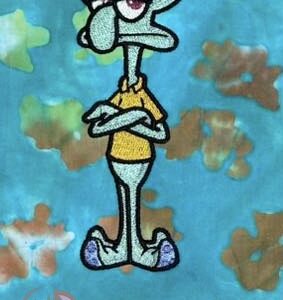Squidward SpongeBob SquarePants Machine Embroidery Design