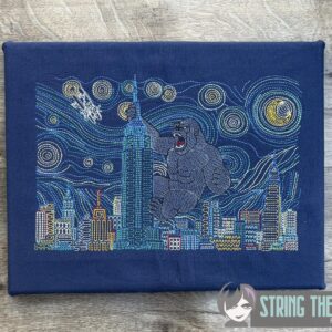 Starry King Kong machine embroidery design