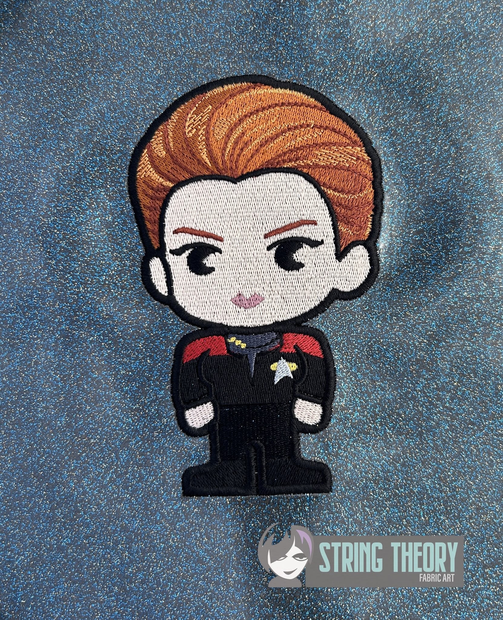 Star Trek Chibi Captain Janeway machine embroidery design