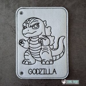 Kaiju Godzilla Color Page ITH machine embroidery design