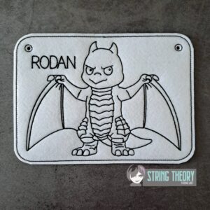 Kaiju Rodan Color Page ITH machine embroidery design