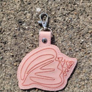 Continuous Line Conch fob ITH machine embroidery design