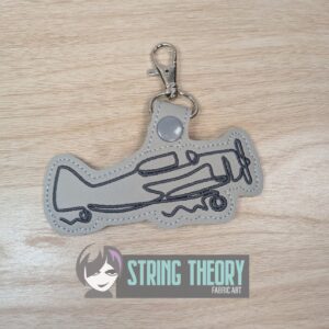 Continuous Line Propeller Plane fob ITH machine embroidery design