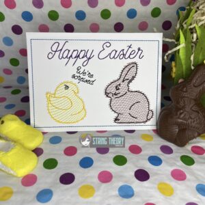 Happy Easter Disgruntled Peep We’re Screwed ITH Greeting Card Design