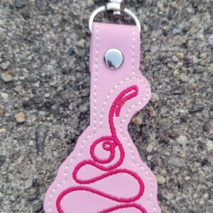 Continuous Line Cupcake fob ITH machine embroidery design