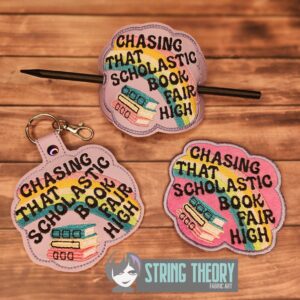 Chasing The Scholastic Book Fair High ITH Machine Embroidery Design