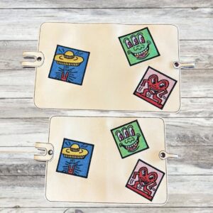 Keith Haring Graffiti Pop Art Notebook Cover ITH Machine Embroidery Design