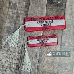 Crime Scene Evidence Bookmark ITH machine embroidery design
