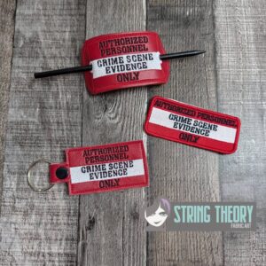 Crime Scene Evidence ITH machine embroidery design