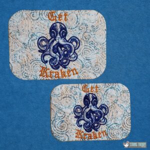 Get Kraken ITH Mug Rug machine embroidery design